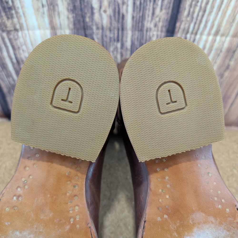 Tecovas Rustic Brown Roper Goat Leather Cowboy Boots 10 D - Picture 5 of 13